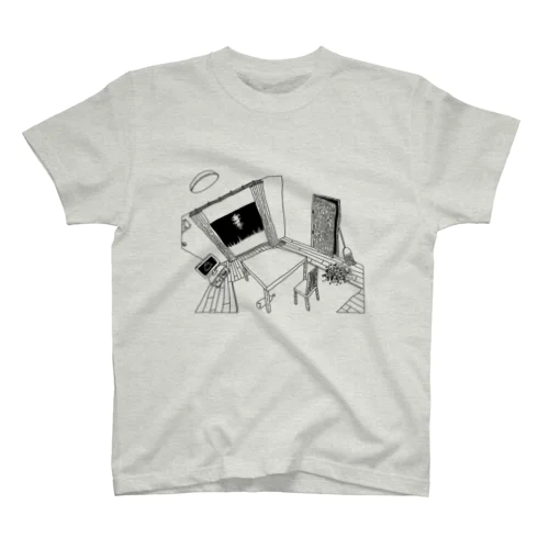 かもめE-黒線 スタンダードTシャツ