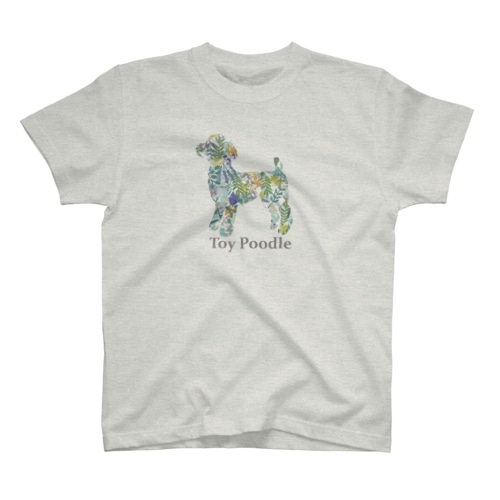花　ボタニカル　トイプードル Regular Fit T-Shirt