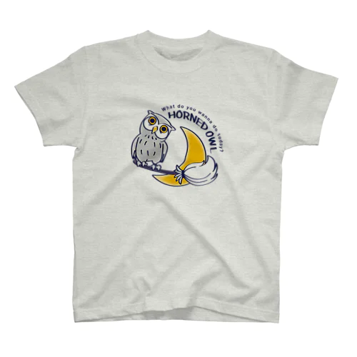 CT71 夜の誘惑 HORNED OWL_A スタンダードTシャツ