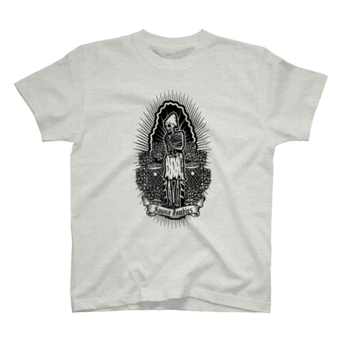 SAUNA ZOMBIES- Praying Skeleton T- Regular Fit T-Shirt