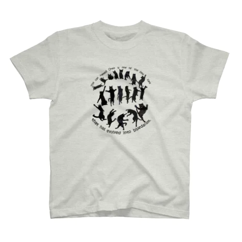 二足進化黒猫 改良版 Regular Fit T-Shirt