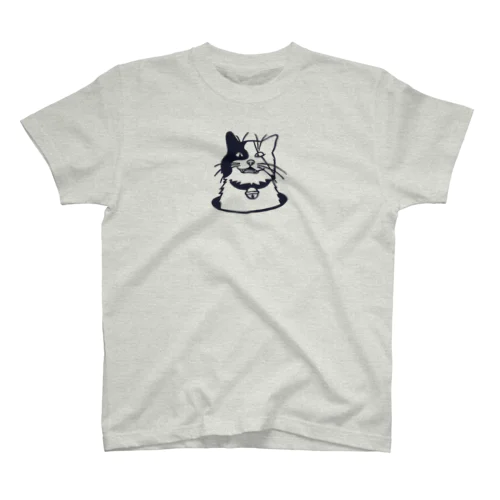 穴からひょっこり猫 スタンダードTシャツ