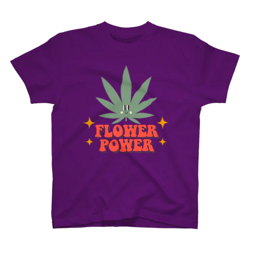 FLOWER POWER 大麻 カナビス マリファナ ガンジャ Regular Fit T-Shirt