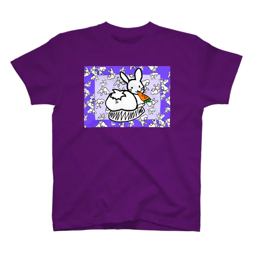 ｶｵｽうさぎ:紫【多+1】 スタンダードTシャツ