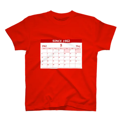 1962年5月生まれ(昭和37年)　生年月カレンダー 還暦祝い Regular Fit T-Shirt