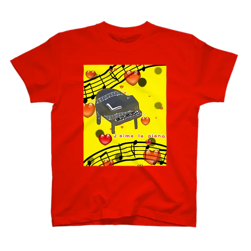 Ｊ‘ａｉｍｅ　ｌｅ　ｐｉａｎｏ． Regular Fit T-Shirt