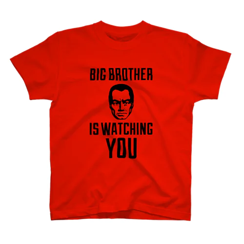 BIG BROTHER IS WATCHING YOU：1984年（ジョージ・オーウェル）より・文字黒 Regular Fit T-Shirt