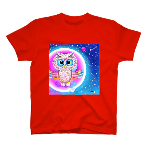 フクロウの宇宙飛行士 Regular Fit T-Shirt