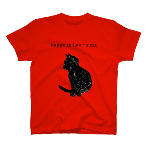 happy to have a cat スタンダードTシャツ