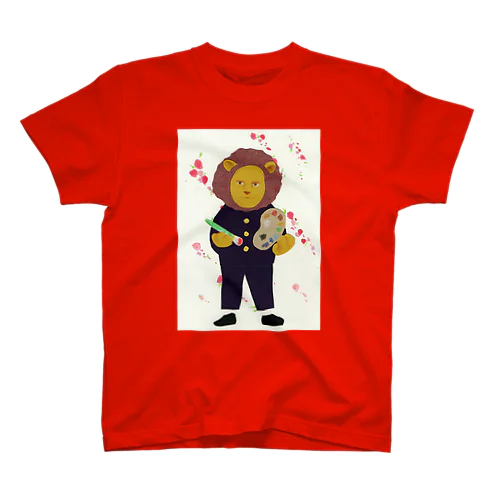 ライオンと桃の花 Regular Fit T-Shirt