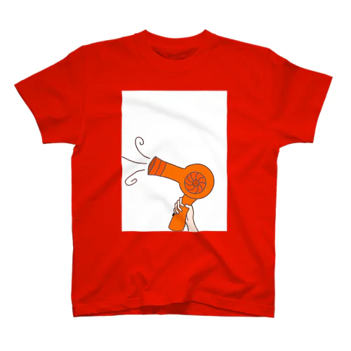 吹くドライヤー(橙) Regular Fit T-Shirt