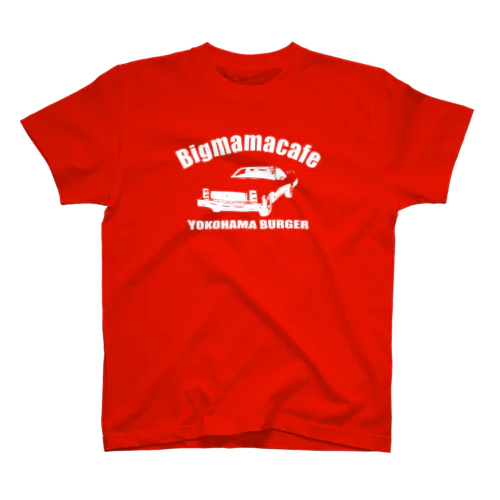 Bigmamacafe YOKOHAMA BURGER B ホワイト スタンダードTシャツ