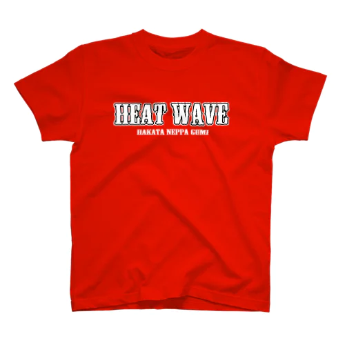 "HEAT WAVE" TEE_Red Regular Fit T-Shirt