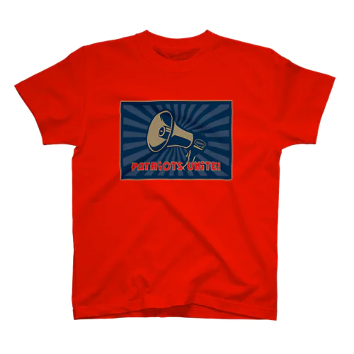 Patriots Unite!メガフォン：ネイビー Regular Fit T-Shirt
