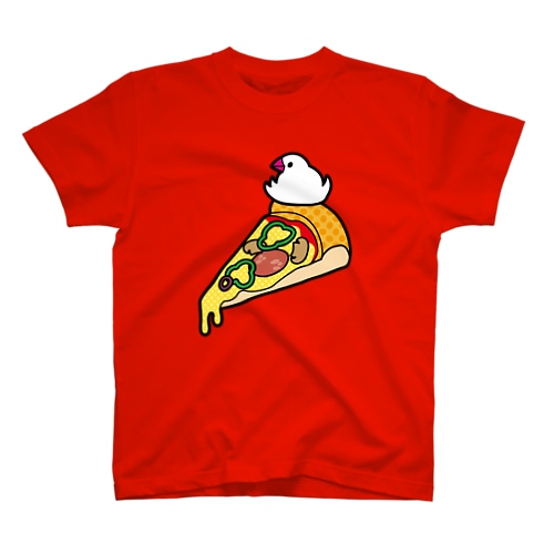 ピザで暖をとる文鳥 Regular Fit T-Shirt