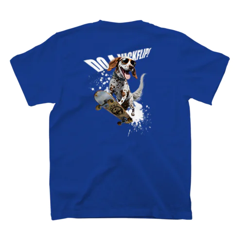 スケボー犬のDO A KICKFLIP!!ホワイト Regular Fit T-Shirt