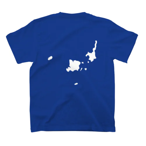 八重山白地図　バックプリント スタンダードTシャツ