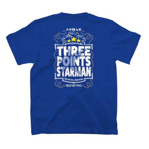 THREE POINTS STARMAN × monstro コラボＴシャツ（濃色） Regular Fit T-Shirt