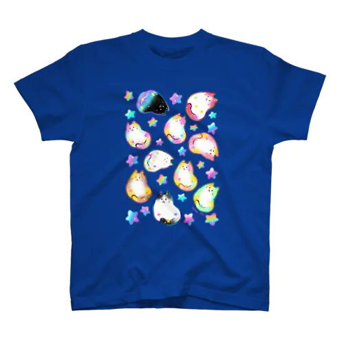 ★キラキラ星と猫★(ふわふわバージョン) Regular Fit T-Shirt