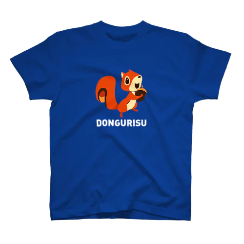 DONGURISU (どんぐリス) 白ロゴ  Regular Fit T-Shirt