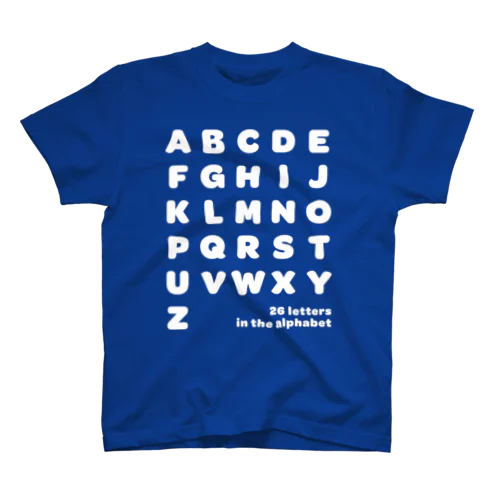 26 letters in the alphabet【Tshirt】【Design Color : White】【Design Print : Front スタンダードTシャツ