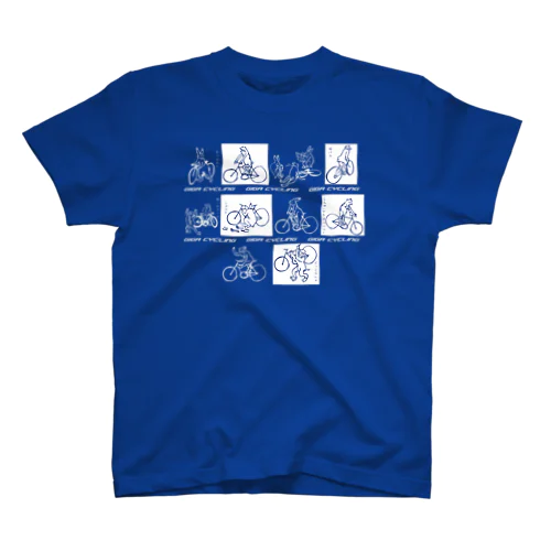 giga_cycling_grid_blue Regular Fit T-Shirt