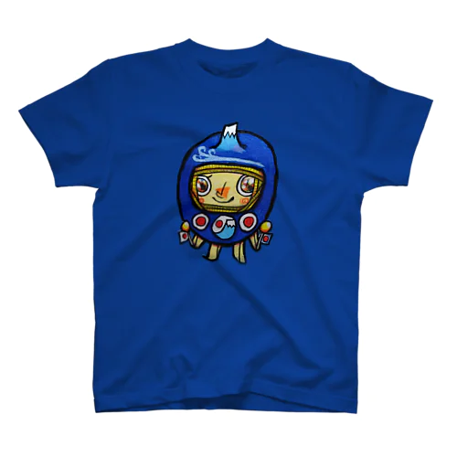 【ザビちゃん】青（保守）だるま Regular Fit T-Shirt