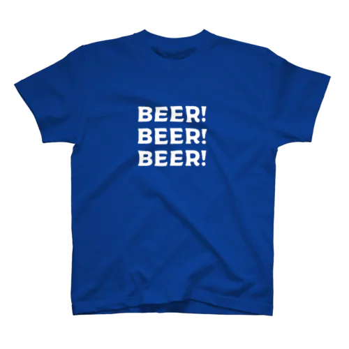ビール！ビール！ビール！(白字) Regular Fit T-Shirt