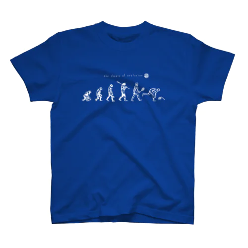 私立庭球学園　進化論（白） Regular Fit T-Shirt