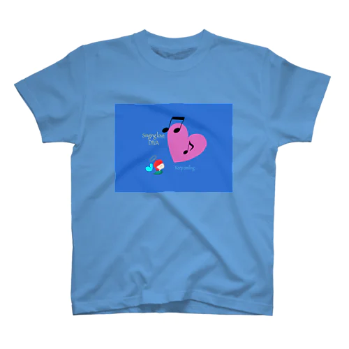 Singing love DIVA-keep smiling- ブルー Regular Fit T-Shirt