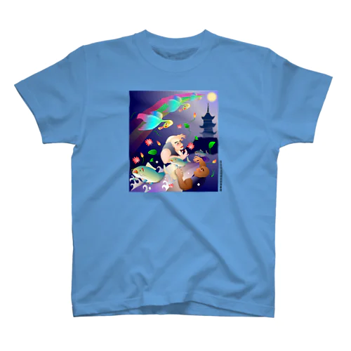 比丘比丘尼密会密漁善図（深夜） Regular Fit T-Shirt