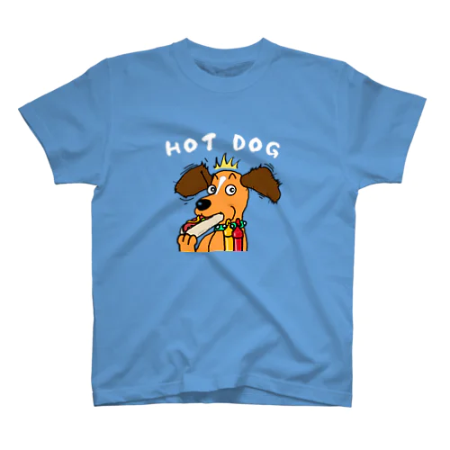 ホットドッグを食べる犬(濃色用) Regular Fit T-Shirt