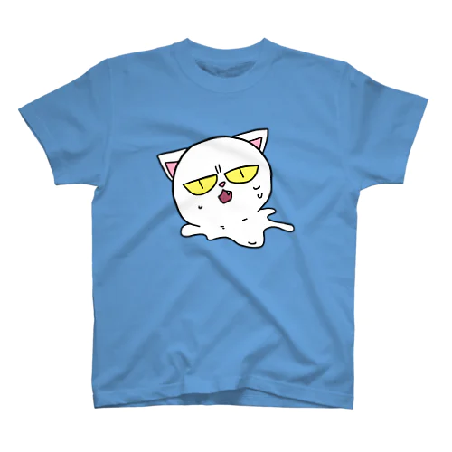 とけるしろねこ Regular Fit T-Shirt