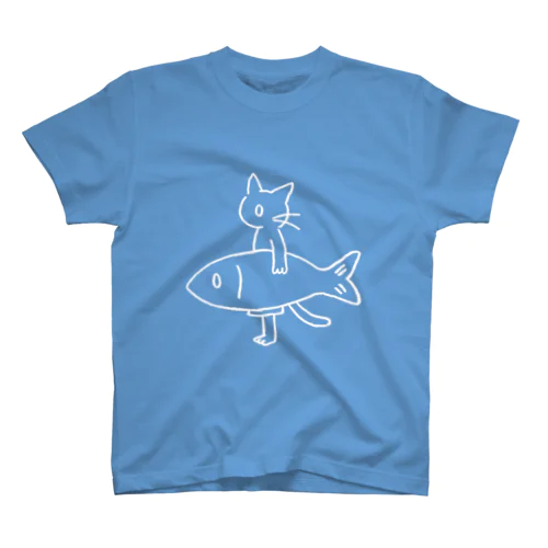 魚サーフィン　白 Regular Fit T-Shirt