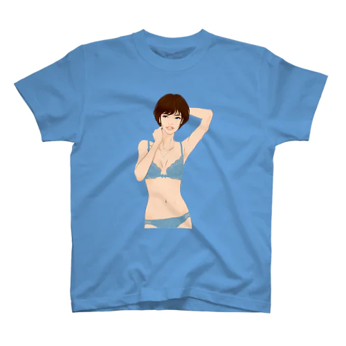 Girls IN Blue-UP-00 Regular Fit T-Shirt