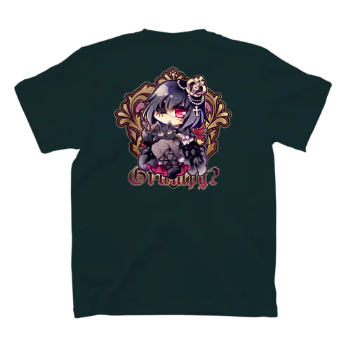 不機嫌と王冠とお猫さま（For Backprint） スタンダードTシャツ