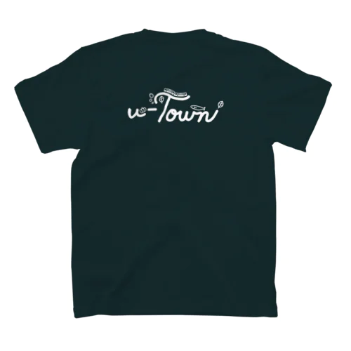 🤍【バックプリント】u-Town(ユーターン)ロゴ Regular Fit T-Shirt