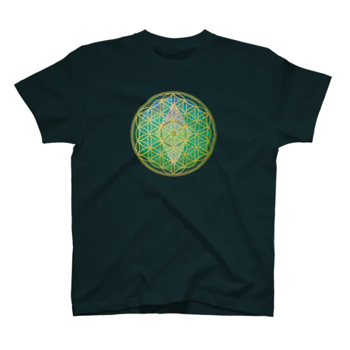 織りなす生命の花　emerald Greenの世界 Regular Fit T-Shirt