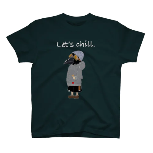 Let's chill.カラスくん Regular Fit T-Shirt