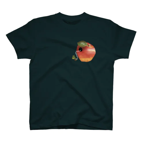 ワンポイント版りんごとあおむしくん Regular Fit T-Shirt
