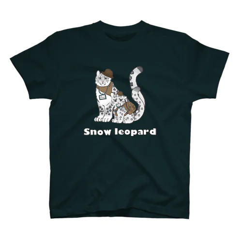 おやこユキヒョウ　　ちゃいろ スタンダードTシャツ