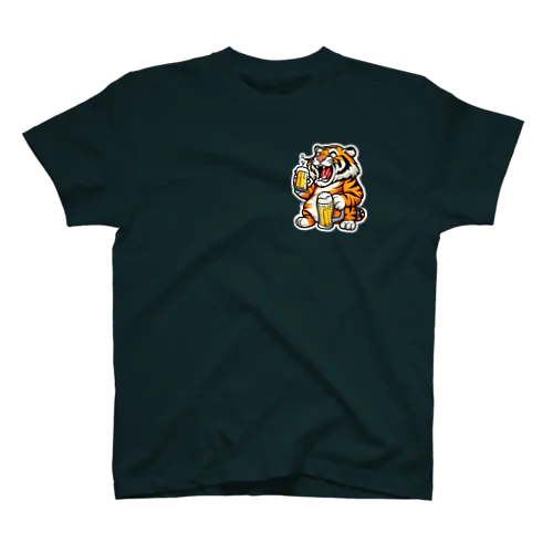 ビール大好き酔っ払いトラくん スタンダードTシャツ