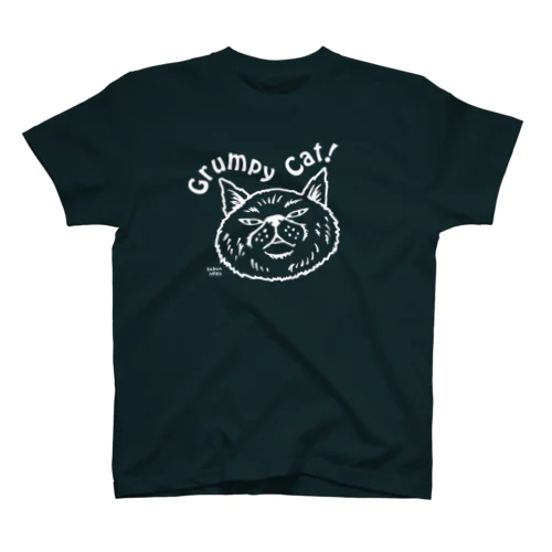 悪い顔の猫(白) Regular Fit T-Shirt