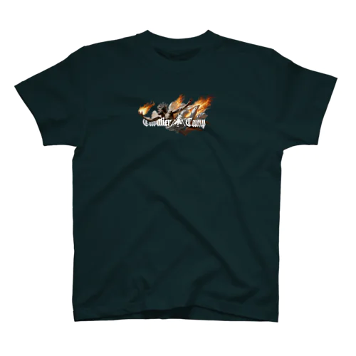 「Prometheus Flame」White Logo Regular Fit T-Shirt