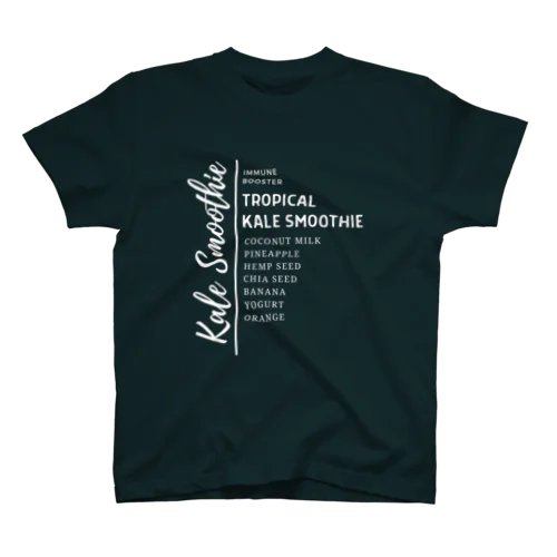 Tropical Kale Smoothie-Black Regular Fit T-Shirt