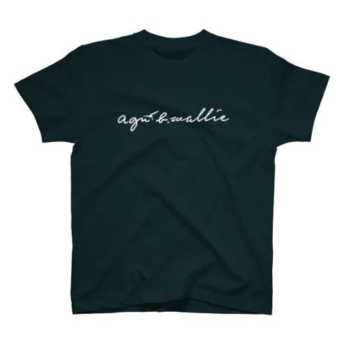 aginsbwallie白文字 Regular Fit T-Shirt