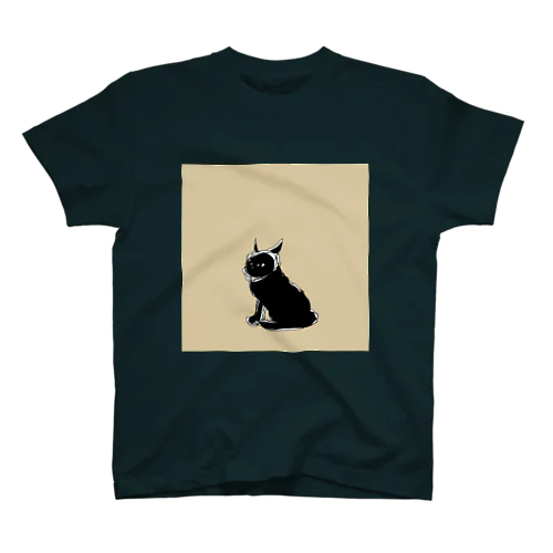 考える猫 スタンダードTシャツ