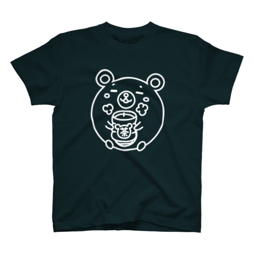 クマコロまる・ホッとする瞬間（線画：白バージョン） Regular Fit T-Shirt