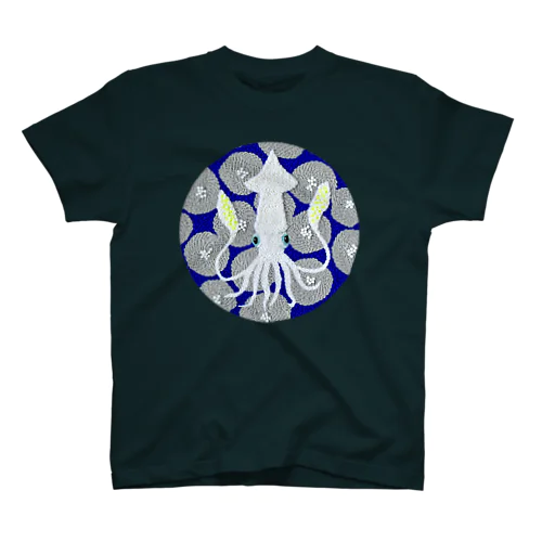 パンチニードル烏賊 Regular Fit T-Shirt