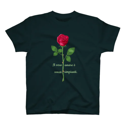 赤い薔薇 Tシャツ3 スタンダードTシャツ